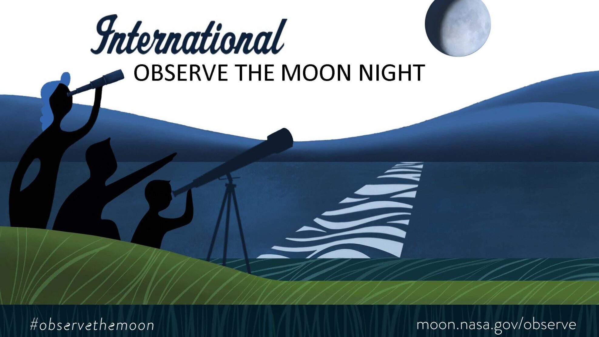 a flyer for the International Observe the Moon Night