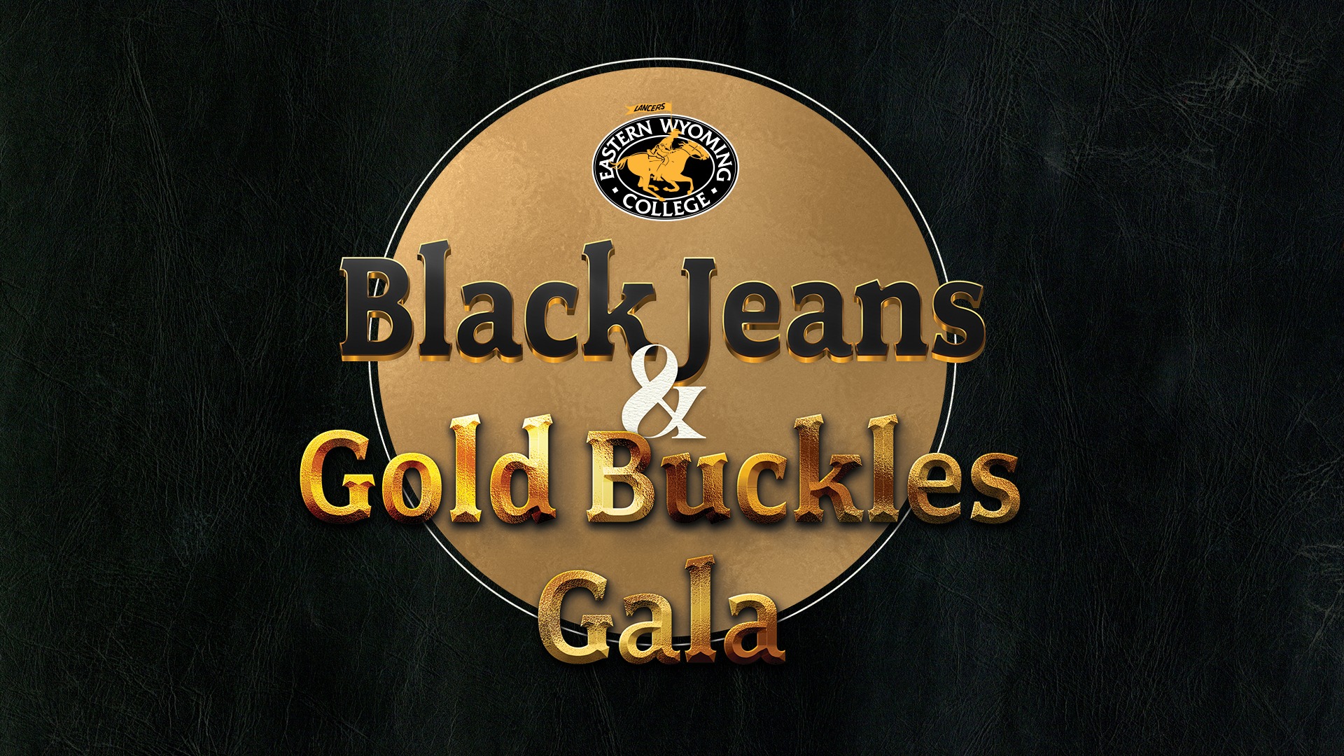 a flyer for the Black Jeans & Gold Buckles Gala