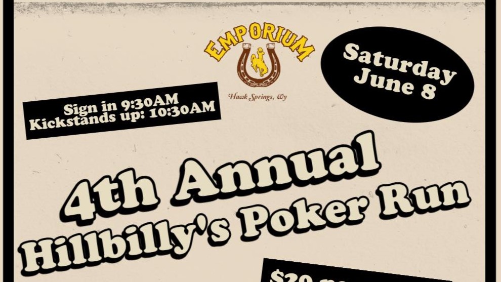 Flyer for the 4th Annual Hillbilly's Poker Run