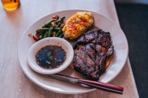 delicious steak dinner at the emporium