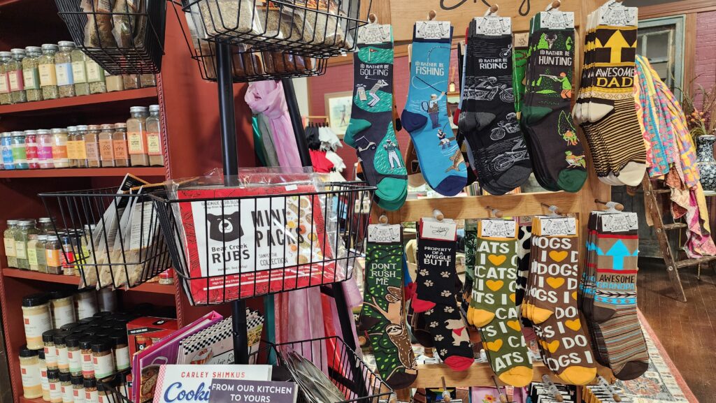Fun Father’s Day Gift Ideas at Town Market Bear Creek Rubs gift sets, novelty socks, spices, and Father's Day gift items at Town Market in Torrington, Wyoming.