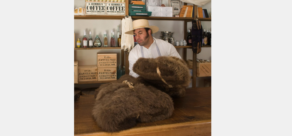 Living historians portraying fur traders during the Fur Trade Encampment at Fort Laramie National Historic Site in Wyoming.