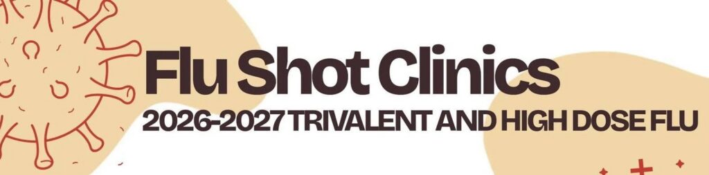Goshen County Public Health flu shot clinic schedule for September 28 through October 2, 2026.
