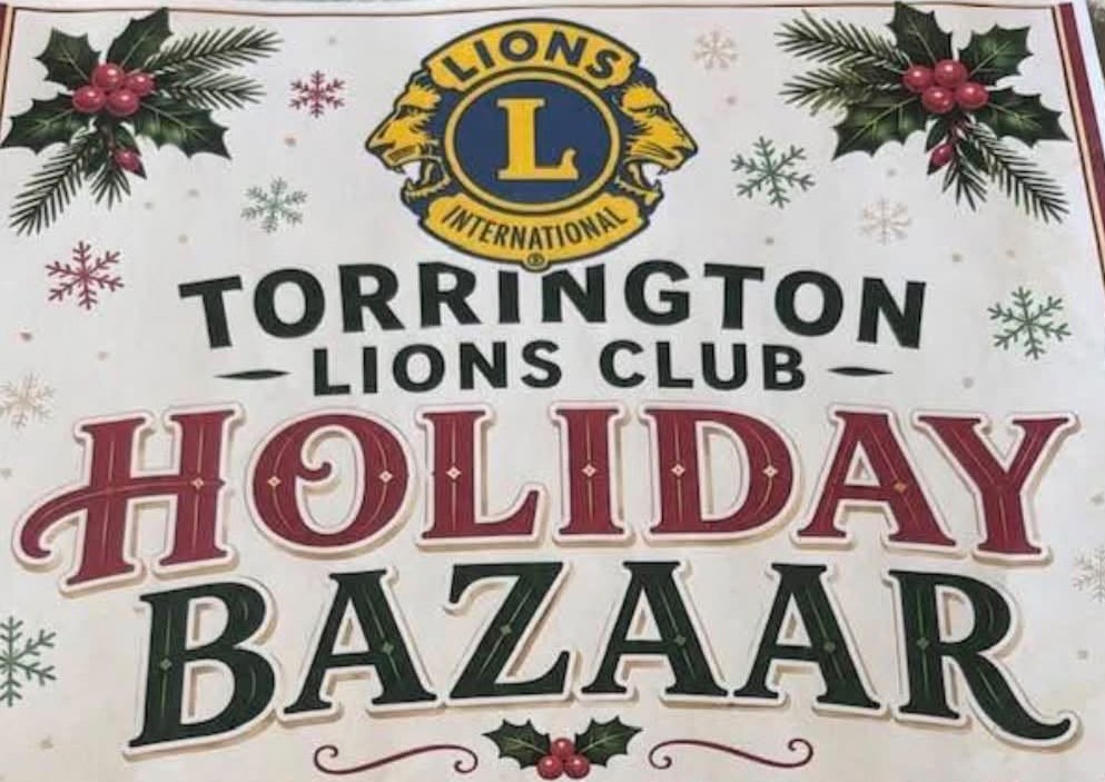 Torrington Lions Club Holiday Bazaar on November 28, 2026, from 9 a.m. to 3 p.m. at the Rendezvous Center in Torrington, Wyoming.